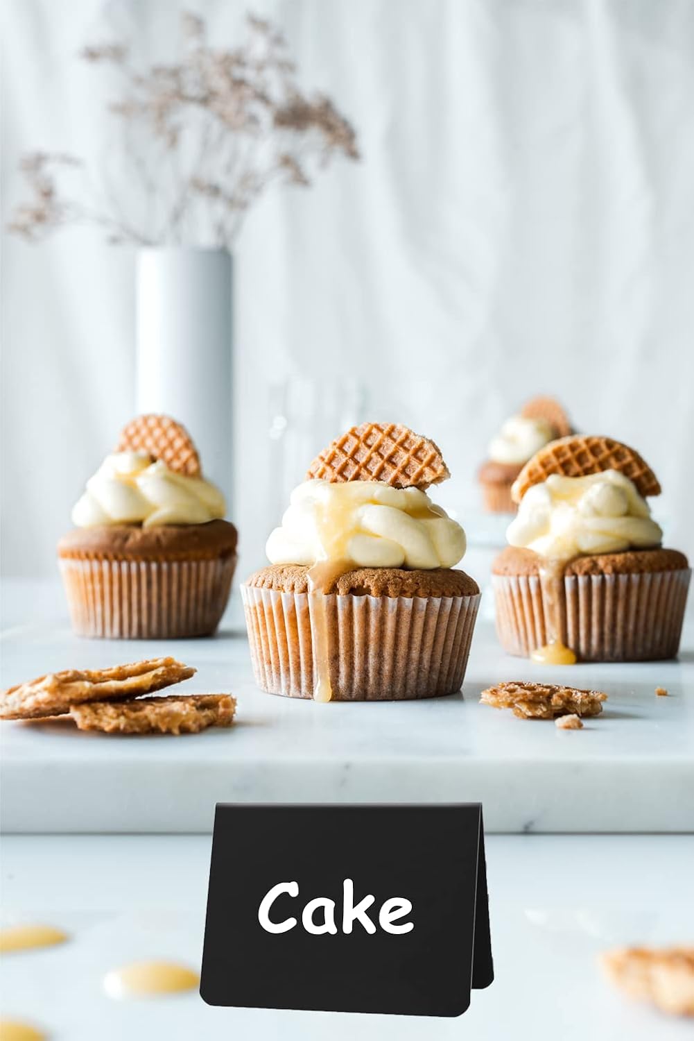 20PCS Mini Chalkboard Signs for Food, Reusable and Reserved Table Signs, Food Labels for Party Buffet, Easy to Write and Wipe Out, Catering Supplies Buffet Display, Place Cards