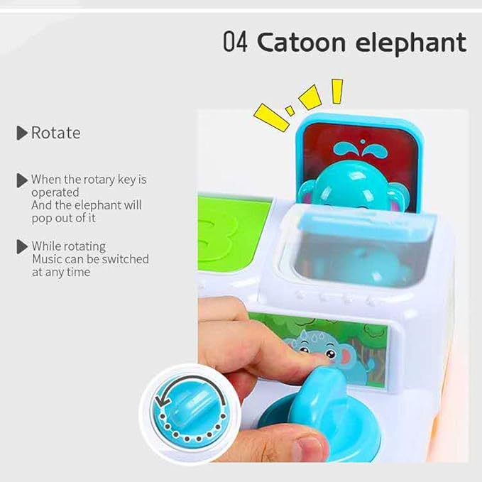 Animal Park Interactive Pop Up Music Toy,Up- Early Education Activity Center Toy, Ages 7 8 9 10 11 12 Months and up Infant Toddlers Toys.-PawvioPets