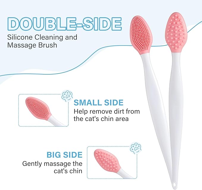 Cat Chin Acne Care Kit - Gently Removes Cat Chin Blackheads, Equipped with Cleansing Brush, Cruelty-Free, Nurtures Cat's Chin Softness and Freshness, 1.01 fl. oz-PawvioPets