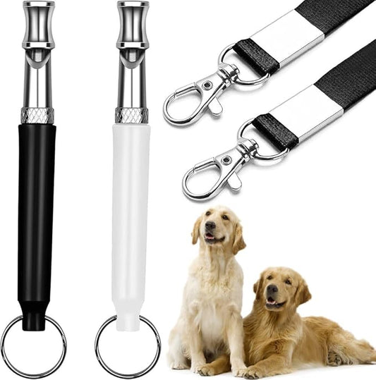 2 Pack Ultrasonic Dog Whistles - Stop Dog Barking, Professional Silent Recall Training Whistle, Ultra-Wide Frequency for All Dog Breeds-PawvioPets