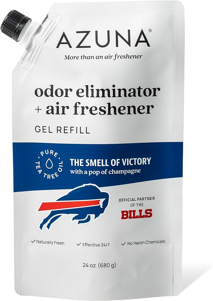 Azuna All-Natural Odor Remover Gel Refill Pouch | Air Purifier with Tea Tree Oil | Plant-Based & Long Lasting | For Pet Odors, Smoke & Strong Odors | Smell of Victory | 24 oz.-PawvioPets
