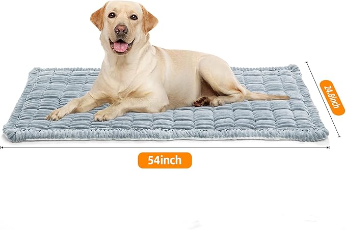 Dog Bed Mat for Car Back Seat Extenders, Washable Non-Slip Travel Cover for Back Seat - 24.8"x54", Grey-PawvioPets