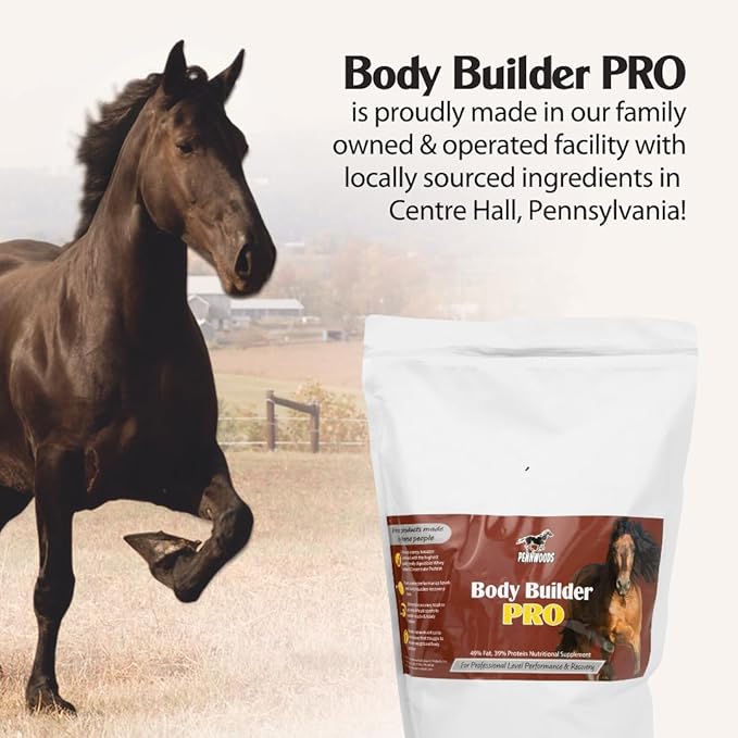 Body Builder Pro, Horse Weight Gain Supplement, Premium High Fat Energy Booster, with Whey Isolate and Concentrate Protein, 4lb Bag-PawvioPets