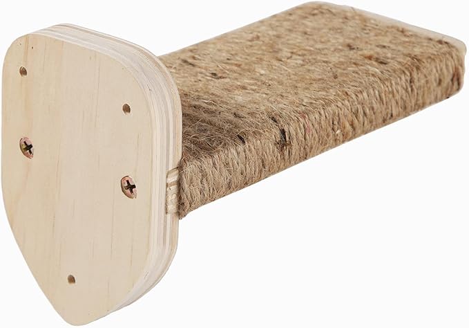 3 Pcs Cat Wall Steps, Cat Shelves and Perches for Wall, Wall-Mounted Cat Climbing Shelf with Hemp Rope Covered, Cat Wall Furniture Steps Set with Scratching Pads for Cats Playing and Climbing (Wood)-PawvioPets