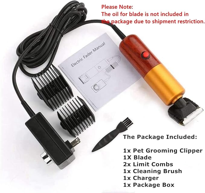 Dream Reach Pet Grooming Clippers, Low Noise Dog Clipper, Electric Cat Hair Shaver Kit, Pet Hair Trimmers for Small Medium Large Dogs Cats with 2 Comb Attachments (A-200W)-PawvioPets