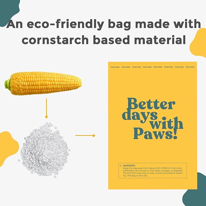 Dog Poop Bags Rolls Cornstarch Based Thickened&100% Leak Proof Dog Waste Bags -120 Count 8 Rolls - Doggie Poop Bag for puppy and Big Dogs(Lavender)-PawvioPets