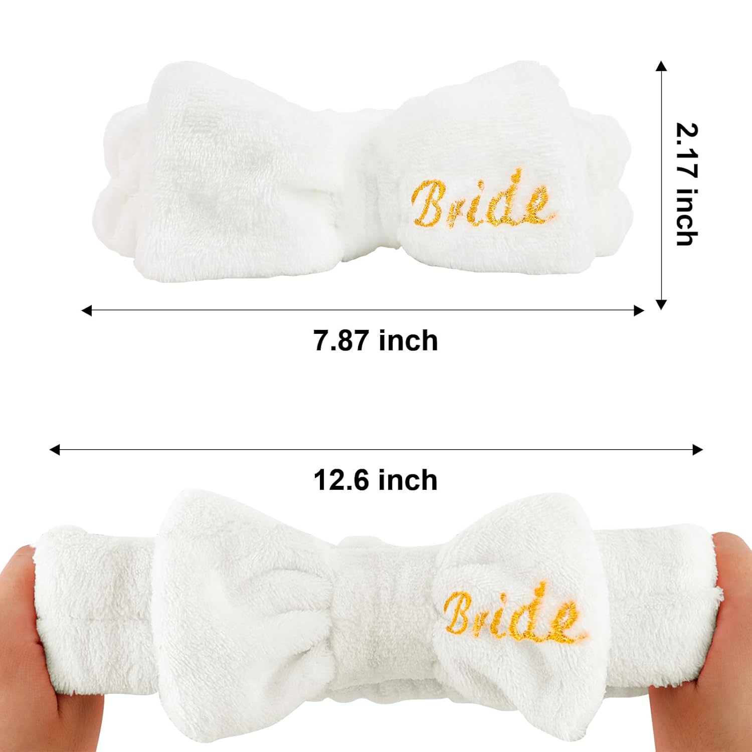 Semato Bachelorette Party Favor Set - Bride & Bridesmaid Spa Headbands (1 bride+ 7 leopard)