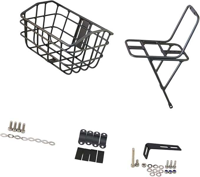 Basket Black Front Sturdy Construction Aluminum Alloy Large Capacity Accessories Cargo Container for Pet Transport-PawvioPets