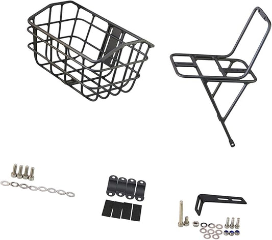 Basket Black Front Sturdy Construction Aluminum Alloy Large Capacity Accessories Cargo Container for Pet Transport-PawvioPets