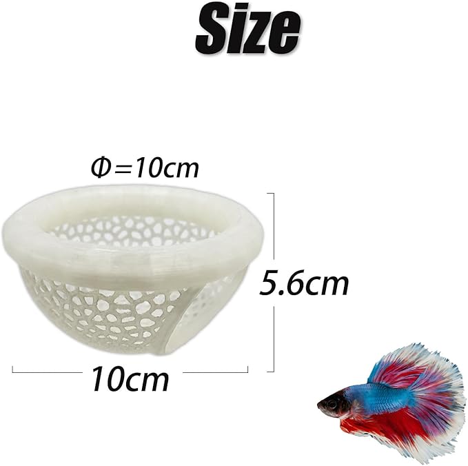Aquarium Floating Betta Fish Skins, Betta or Shrimp Feeder, Cave and Hammock, Small Fish Feeding Rings, Aquarium Hiding Feeding Decorative Accessories (Translucent Color)-PawvioPets