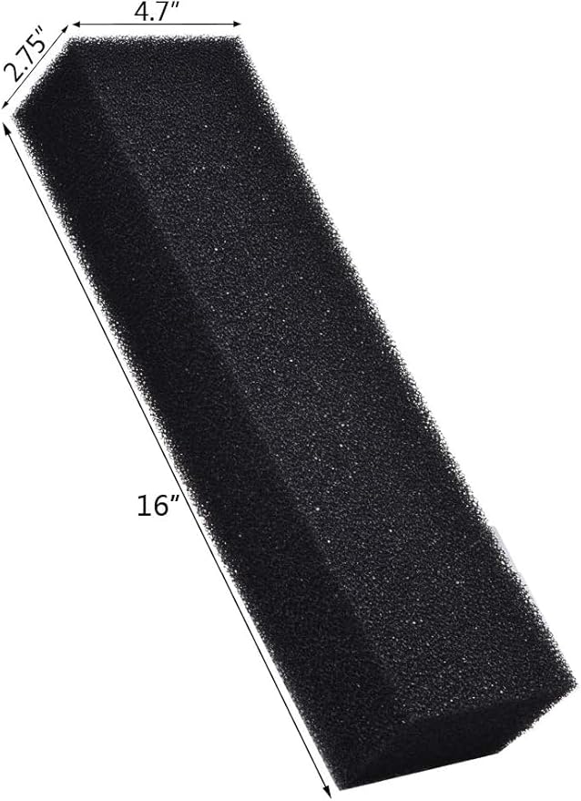 ALEGI Filter Foam Sponges, Bio Sponge Filter Media Pad, Cut-to-Size Foam for Aquarium Fish Tank (16" x 4.7" x 2.75" (2pcs))-PawvioPets