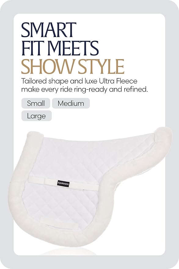 Equinavia Eidsvoll Forward Cut Shaped English Saddle Pad for Show Jumping with Ultra Fleece Trim-PawvioPets