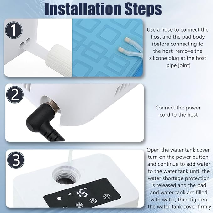 DuDuDog Electronic Self-Cooling and Heating Pet Mat for Dogs and Cats, Quiet Semiconductor Technology with Timed Water Circulation, 15.75 x 23.62 Inches-PawvioPets