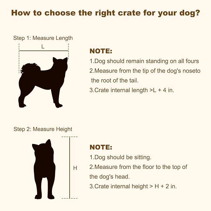 EasyCom Heavy Duty Dog Kennel Indoor with Name Tag, 41" Dog Crate Furniture for Medium Dogs, Double-Doors Sturdy Metal Dog Cage for Anxiety Dog, Decorate House as TV Stand, End Table, Bedside Table-PawvioPets