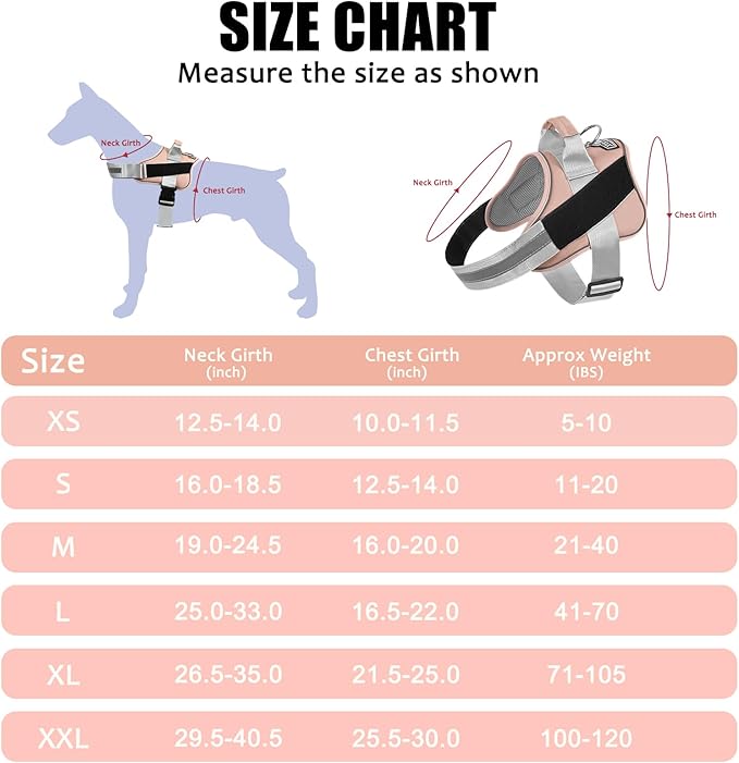 Bolux Dog Harness, No-Pull Reflective Dog Vest, Breathable Adjustable Pet Harness with Handle for Outdoor Walking - No More Pulling, Tugging or Choking-PawvioPets