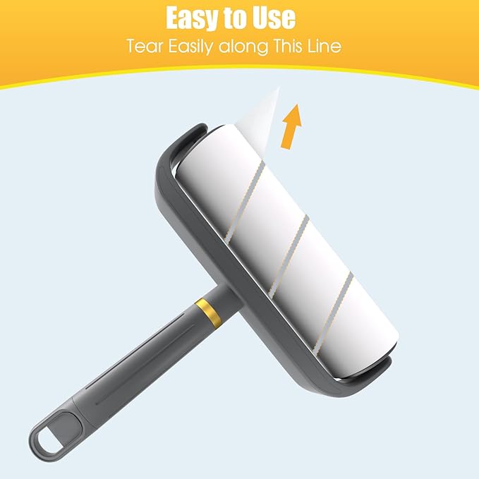 6.3" Large Surface Lint Roller Refills, Extra Sticky Roller for Clothing, Pet Hair, Furniture Cleaning, 6 Refills Total 600 Sheets-PawvioPets