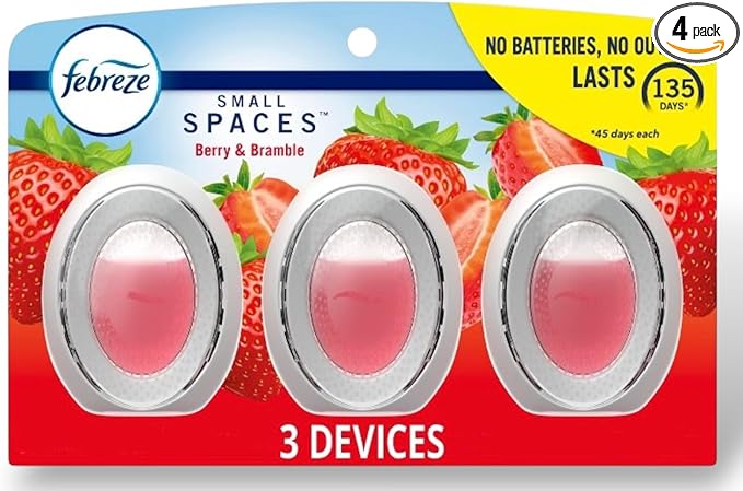 Febreze Small Spaces Air Freshener Berry & Bramble, .25 fl. oz., Pack of 4-PawvioPets