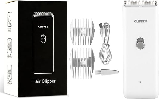 Dog Clippers,Quiet Washable USB Rechargeable Cordless Dog Grooming Kit,Electric Pets Hair Trimmers Shaver Shears for Dogs and Cats White-PawvioPets