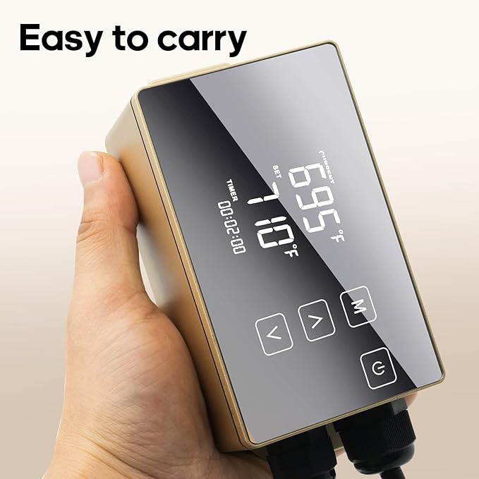 Digital LCD Temperature Controller, User-Friendly Operation, Gloden, 110V, HTHC04G-US-PID-PawvioPets