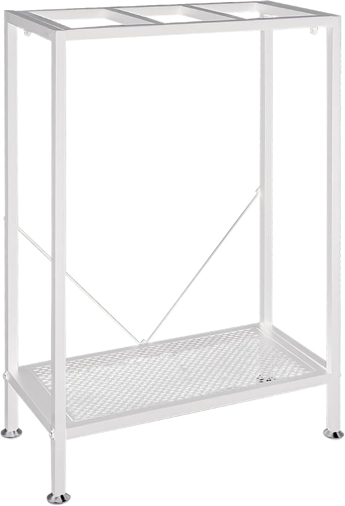 Fish Tank Stand: The Perfect 10 Gallon Metal Aquarium Stand Measuring 22.8" W x 10.6" D x 31.3" H to Fit Your Aquatic Display Needs. (10 Gallon-White)-PawvioPets