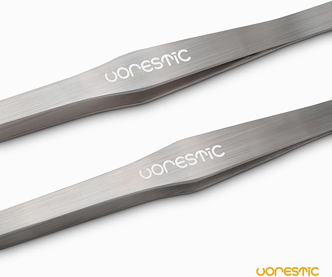 2 Pcs 15 Inch Tweezers, Heavy Duty Reptile Feeding Tongs, Aquarium Tongs, Reptile Tweezers Feeding, Reptile Tongs, Straight and Curved Long Tweezers for Aquarium and Terrarium-PawvioPets