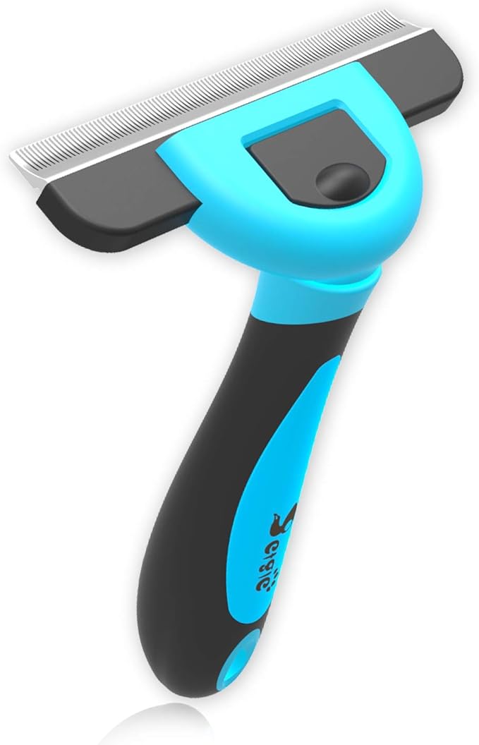 Effective Deshedding Brush and Large Dog Comb - Professional Grooming Tools for Dogs and Cats to Reduce Undercoat Shedding-PawvioPets