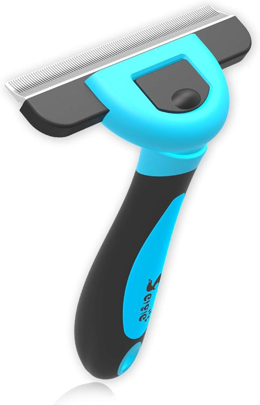 Effective Deshedding Brush and Large Dog Comb - Professional Grooming Tools for Dogs and Cats to Reduce Undercoat Shedding-PawvioPets