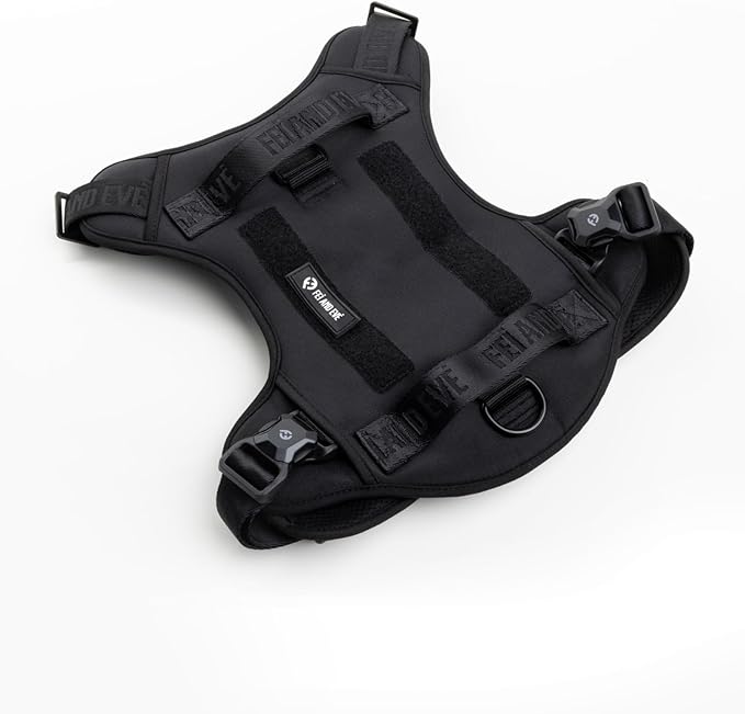 2025 New Edition, Fei & Eve MagEase Dog Harness - 3-Second Magnetic Buckles | 3-Point No-Pull Control | Heavy-Duty 900D Nylon | Dual Safety Handles | Breathable Mesh | Adjustable Fit | Large,Black-PawvioPets