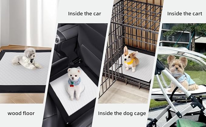 Dog Pee Pad Holder, Puppy Pad Holder, 14 Powerful Magnetic Clips, Indoor Dog Potty, Oxford Cloth Material, Fit 34x28 Pad, Black-PawvioPets