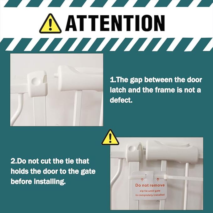 ALLAIBB Baby Gate Pressure Mounted Extra Wide Walk Through Child Kids Safety Toddler Tension White Long Large Pet Dog Gates with Extension for doorways Kitchen and Living Room (62.20-66.93"/158-170cm)-PawvioPets