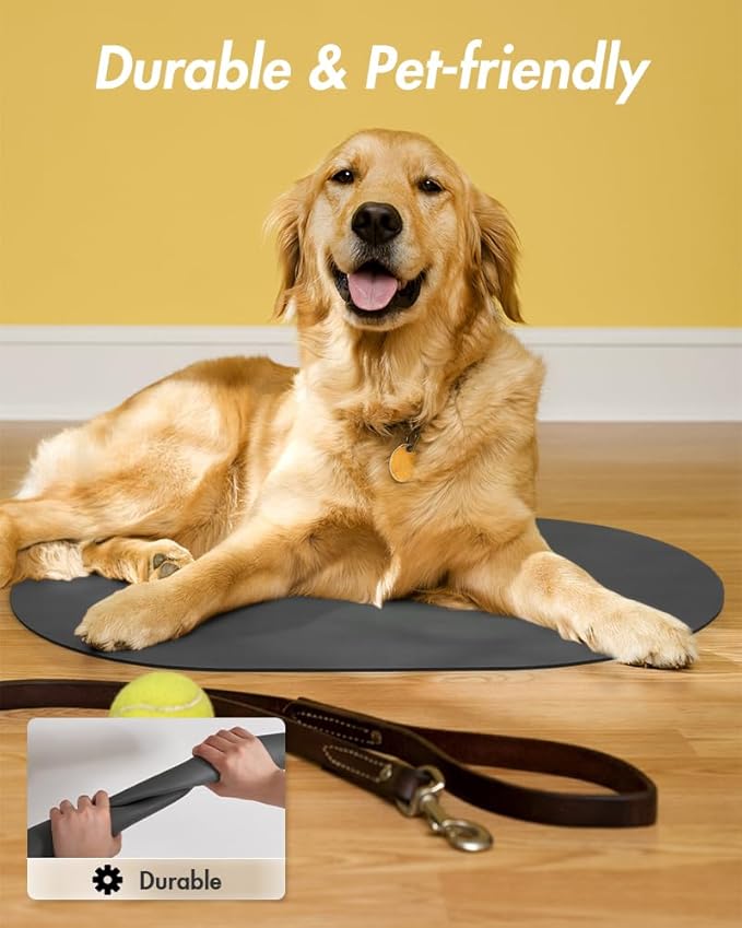 Absorbent Dog Food Mat-Dog Mat for Food and Water Bowl, Quick Dry Pet Food Mat, No Stains Dog Feeding mat, Dog Accessories Pet Supplies Mat-Dog Water Bowl Mat for Messy Drinkers-PawvioPets