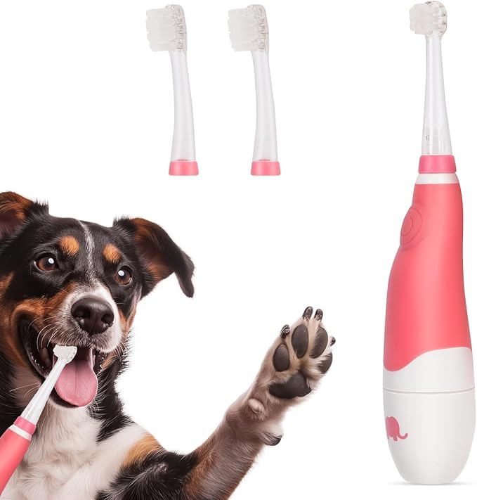 Dog/Cat Electric Toothbrush, Pet Electric Toothbrush with Searchlight/Soft Bristles, Suitable for Small Dogs and Cats-PawvioPets