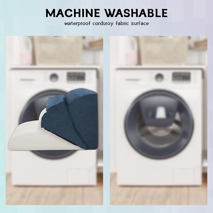 Dog Steps for Small Dogs, 4-Step Pet Ramp Stairs for High Beds and Sofa, Non-Slip Pet Stairs for Small Dogs and Cats, Removable and Easy to Clean Cover, Navy-PawvioPets