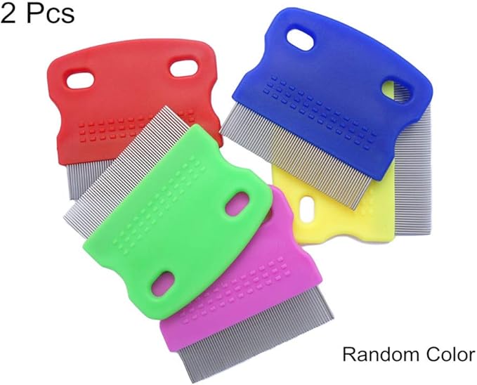 2 Pcs Cat Combs Dogs Grooming Combs Tear Stain Remover, Effectively Removes Crust, Loose Hair, Eye Stain on Pet(Random Color)-PawvioPets
