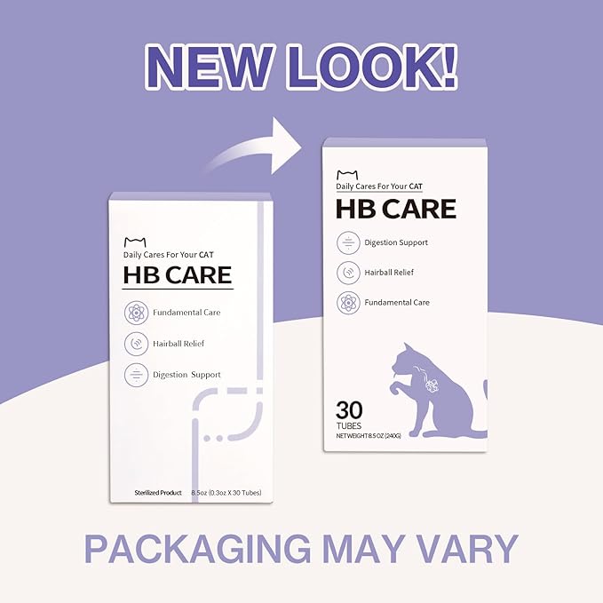 Dr.by HB Care Hairball Supplement for Cats– Hairball Relief Furball Control Remedy & Digestive Support Supplements with Omega-3, Chitosan-30 Individuallly Packaged (1 Pack, 30 Count)-PawvioPets