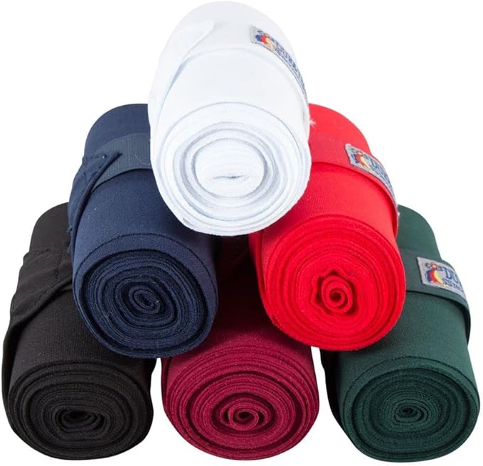 Dura-Tech Standing Wraps for Horses | Color Navy | Optimal Comfort & Support | Ideal for Post-Exercise & Trailering | Right Tension Application | Secure Closure-PawvioPets