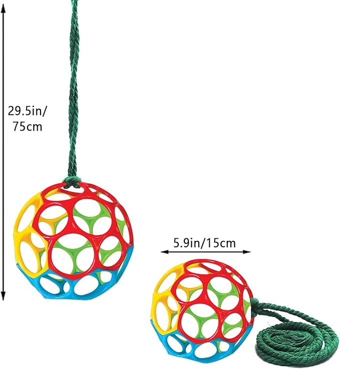 Besimple 2 Pack Horse Treat Ball Hay Feeder Toy, Goat Feeder Ball Hanging Feeding Toy for Horse Goat Sheep Relieve Stress (Colorful)-PawvioPets