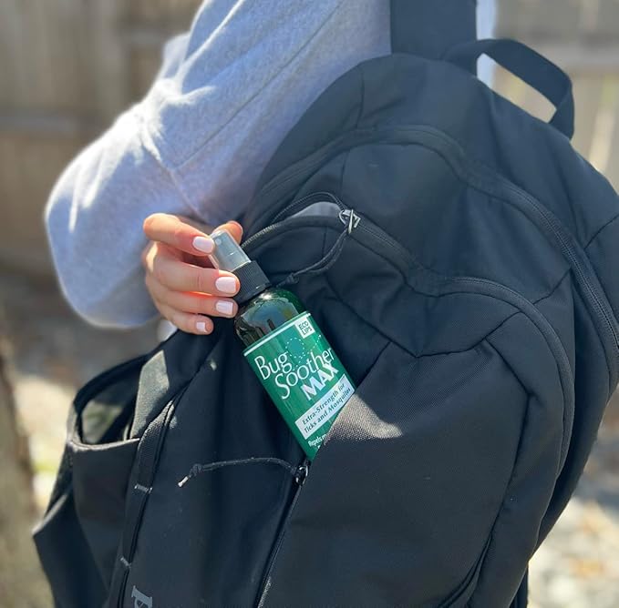 Bug Soother MAX - Natural Gnat, Tick, and Mosquito Repellent, 8 fl oz Bug Spray Deterrent - DEET-Free Safe for Adults and The Environment - Made in USA-PawvioPets