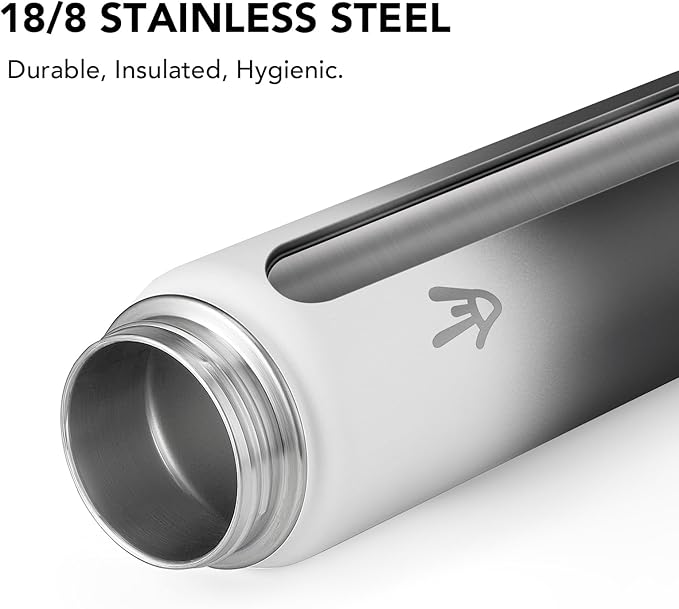 Enerbone 32 oz Insulated Water Bottle, Stainless Steel Bottle with Carrying Strap, Double-Wall Vacuum Insulation Design, Leakproof Sports Bottle with Straw, Keep Drinks Cold or Hot for Hours-PawvioPets