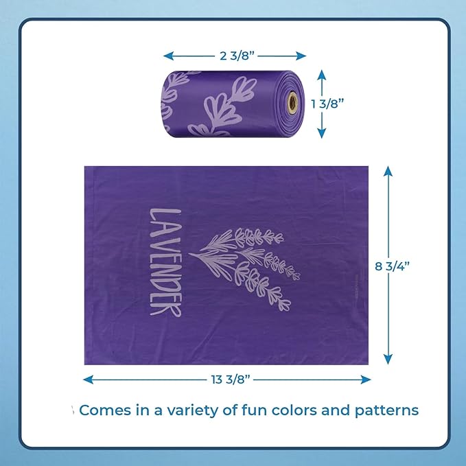 Best Pet Supplies Dog Poop Bags for Waste Refuse Cleanup, Doggy Roll Replacements for Outdoor Puppy Walking and Travel, Leak Proof and Tear Resistant, Thick Plastic - Assorted Colors, 240 Bags-PawvioPets