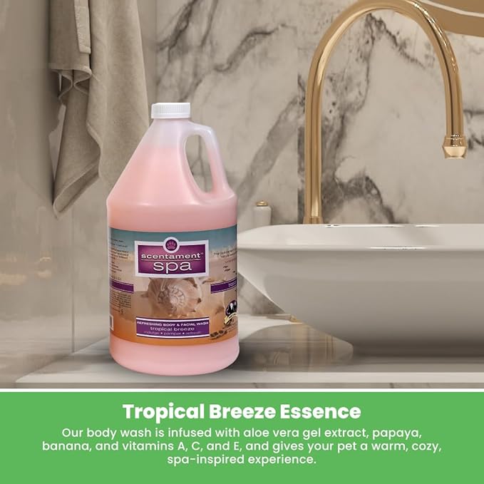 Best Shot Scentament Spa Tropical Breeze Seasonal Facial & Body Wash, 1 Gallon-PawvioPets