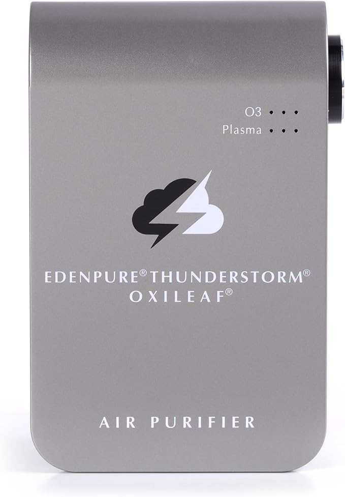 EdenPURE Thunderstorm III Air Purifier – Small Plug-In Ozone Generator & Ionizer – Eliminates Odors, Pet Smells, Smoke, Mold – Filter-Free Portable Cleaner for Home, Travel, Car, Office Use-PawvioPets