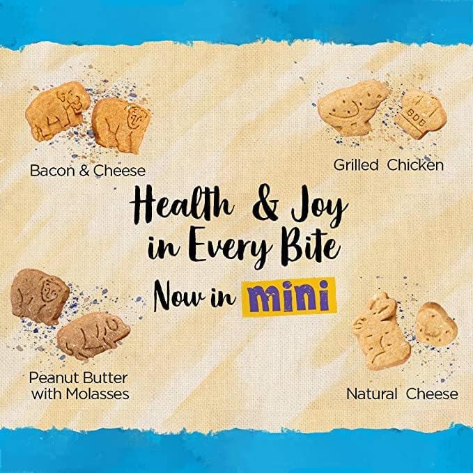 Blue Dog Bakery Natural Dog Treats, Mini Crunch, Assorted Flavors, 16.2oz, 3 Count-PawvioPets