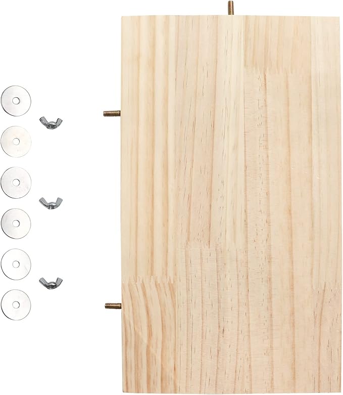 15.7×10.4 Inches Large Bird Perch Stand Platform, Natural Wooden Small Animals Cage Accessories, Rectangle Stand Perch Shelf for Parrot Parakeet Cockatiel Rat Hamster Guinea Pig Conure Chinchillas-PawvioPets