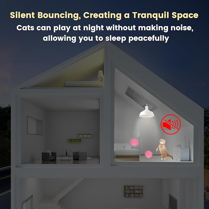 50Pcs Cat Toys Pom Pom Balls with 1 Launcher Set, Interactive Cat Toy Stuff for Indoor Both Adult & Kitten Toys-PawvioPets