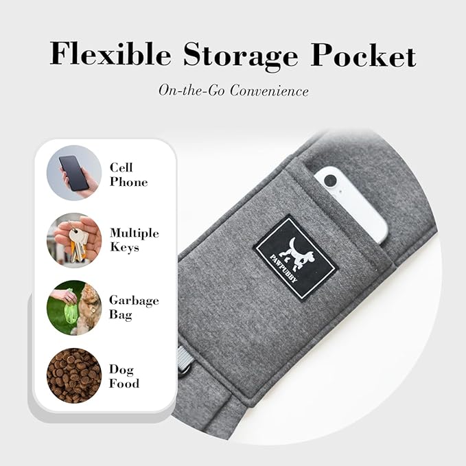 Dog & Cat Carrier Sling, Adjustable Soft Padded Shoulder Puppy Carrier, Hands-Free Dog Carrier Bag with Double Safety Buckles Premium Material for Outdoor Travel (Dark Gray, L)-PawvioPets