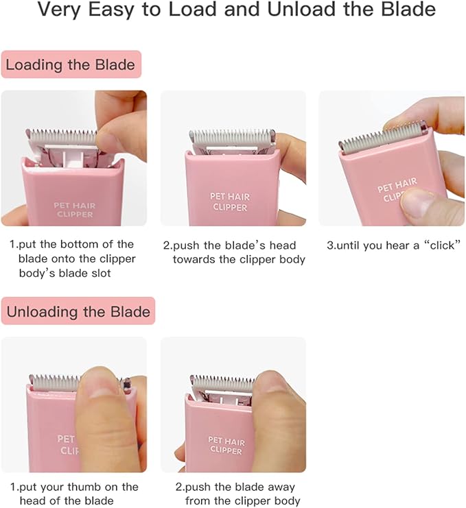 6 Pack Ceramic Blades Replacement for Dog Grooming Clippers, Detachable Pet Clipper Blades for Dogs,Cats Hair Trimming-PawvioPets