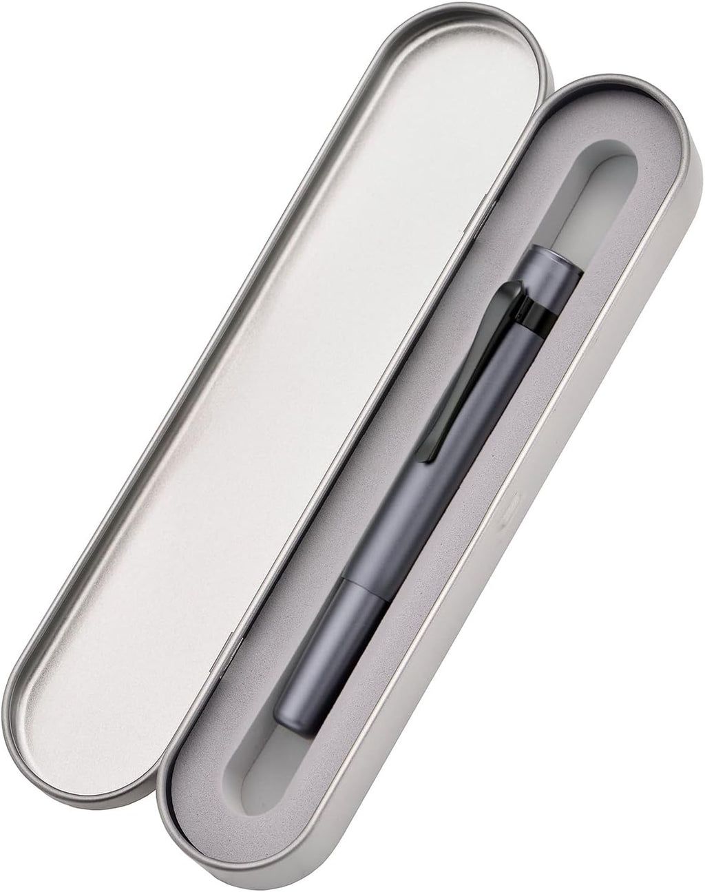 Hongdian M2 Black Forest Mini Fountain Pen, Extra Fine Soft Nib & Sleek Shape Aluminium Short Pocket Travel Pen (Space Gray)