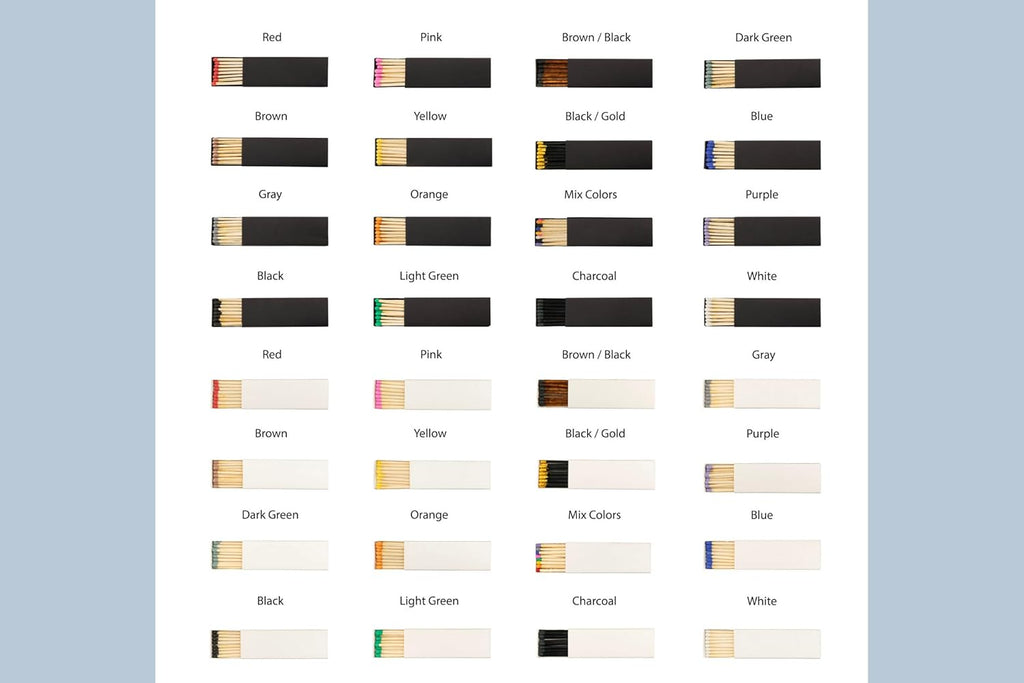 Customizable Funeral Matchboxes – Set of 10 – Memorial Design – Colorful Matchsticks – Perfect for Funeral Services & Remembrance (2" Matchsticks, Remembrance #1)