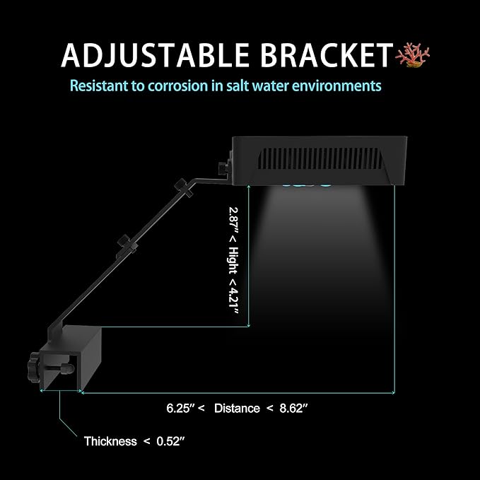 Aquarium Light –3rd Generation A029 Aquarium LED Light 30 Watts Saltwater Light with Touch Control, 5W LED Chips for Coral Reef Nano Fish Tank Marine Tanks with Timer & Screen (A029)-PawvioPets